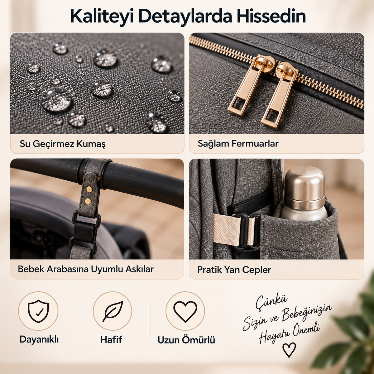 Kalya TR | Premium Anne-Bebek Bakım Çantası